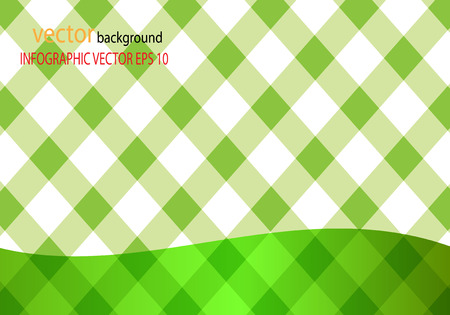 Trendy diagonal vichy pattern - checkered  background- Greenのイラスト素材