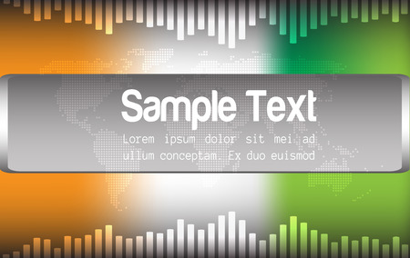 Creative Indian Independence Day concept with sound wave colorful abstract vector backgroundのイラスト素材