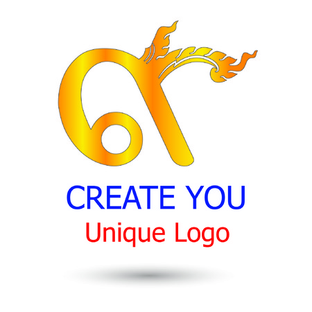 Thai alphabet number nineのイラスト素材