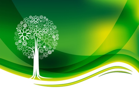 Green tree backgroundのイラスト素材