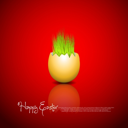 Easter egg with funny chick - Vector Illustratorのイラスト素材
