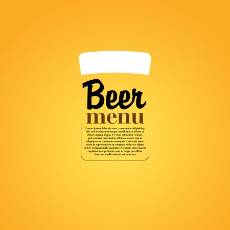 Beer Menu - Elegant restaurant theme - Vector Illustrationのイラスト素材