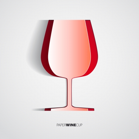 Wine cup from paper - vector illustrationのイラスト素材