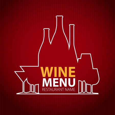 Wine menu design cardのイラスト素材