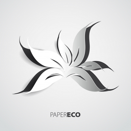 Eco friendly background - abstract paper leavesのイラスト素材