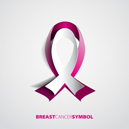 Global breast cancer awareness concept illustration - ribbon symbol  EPS10のイラスト素材
