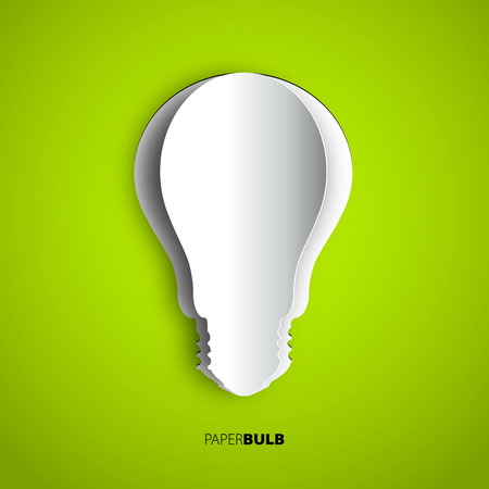 Lightbulb icon papercut, banner template for websites or business design. Idea conceptのイラスト素材