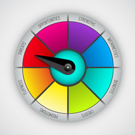 Vector light SWOT illustrationのイラスト素材