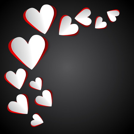 Paper Hearts for love Background - Design Templateのイラスト素材