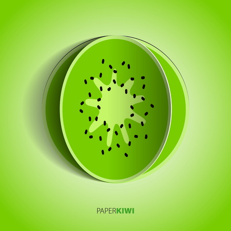 Paper kiwi cutout のイラスト素材