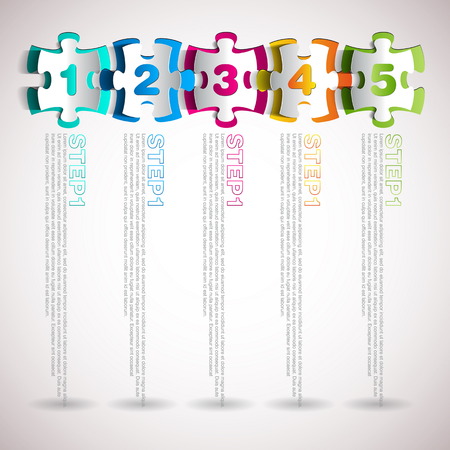 Vector progress icons - one two three four fiveのイラスト素材