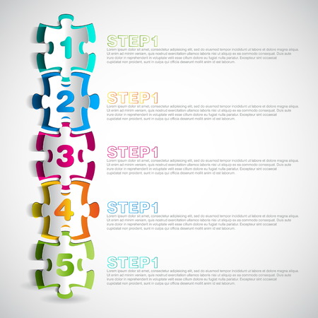 Vector progress icons - one two three four fiveのイラスト素材