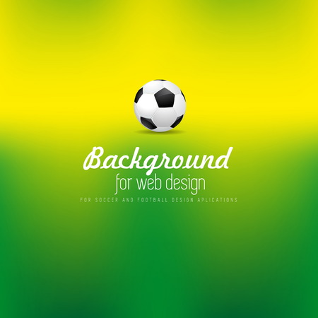 Soccer ball for webdesign on defocused background, vector illustrationのイラスト素材