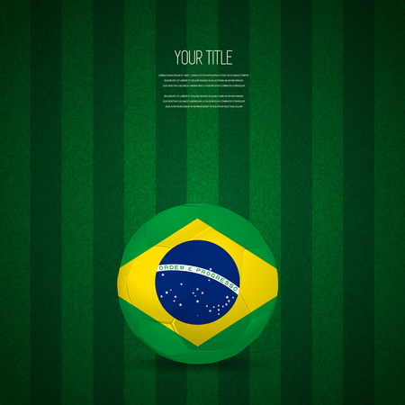 Soccer ball design on green grass background, vector illustrationのイラスト素材