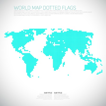 Infographics World map from dots, communication conceptのイラスト素材