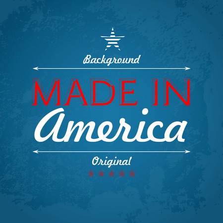 Vector made in america sign vintage retro background posterのイラスト素材