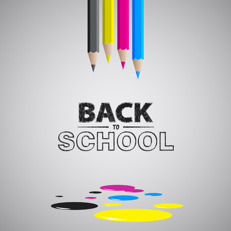 Welcome back to school. Vector illustration. Card designのイラスト素材