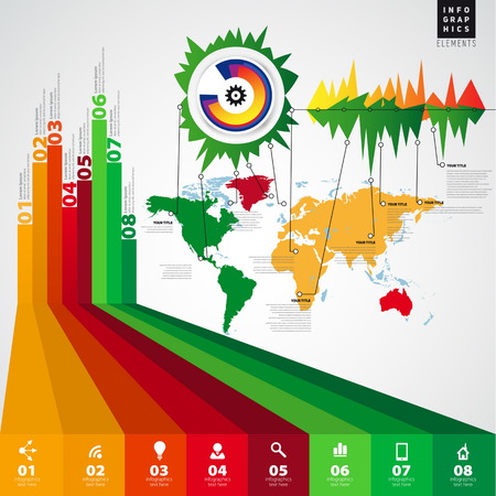 Conceptual blank minimal infographics design. Vector illustrationのイラスト素材