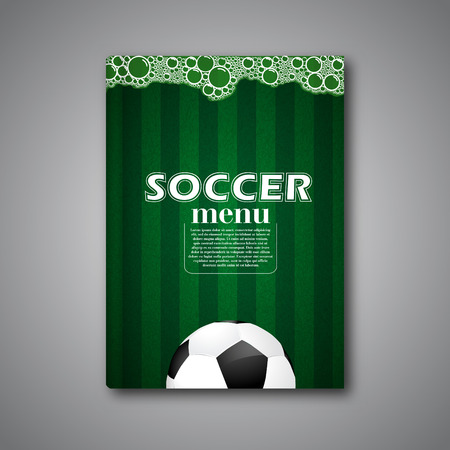 Soccer event flyer template, Brochure, magazine coverのイラスト素材