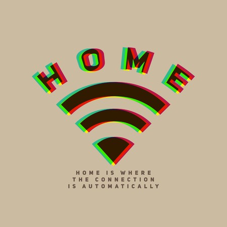 Wifi Home signのイラスト素材