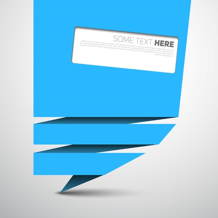 Origami paper speech bubble or web bannerのイラスト素材