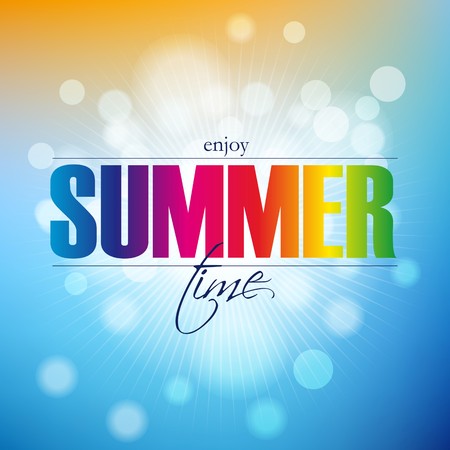 Summer time holidays illustration & summer backgroundのイラスト素材