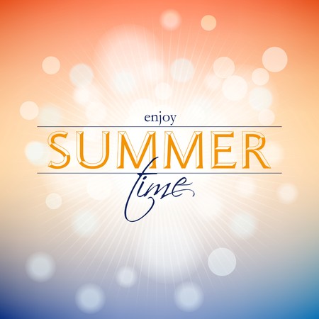 Summer time holidays illustration & summer backgroundのイラスト素材