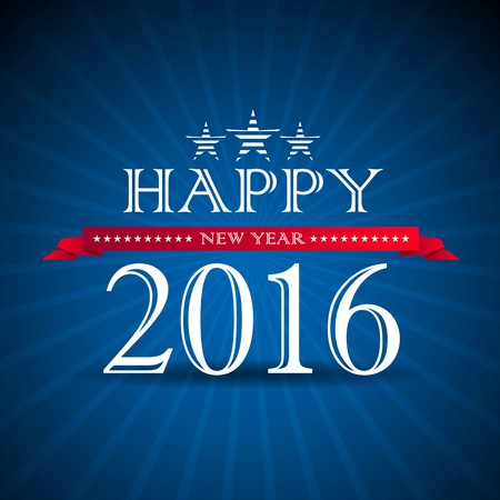 2016, Original Happy New Year Illustration - vectorのイラスト素材