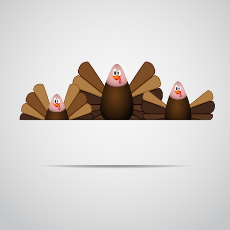 Thanksgiving turkey, vector illustrationのイラスト素材
