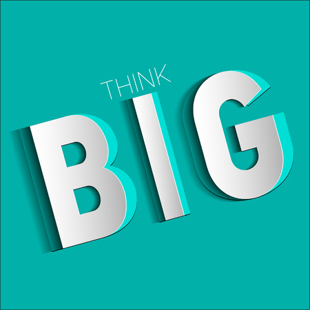 Think Big, Inspirational motivational quote. Simple trendy designのイラスト素材