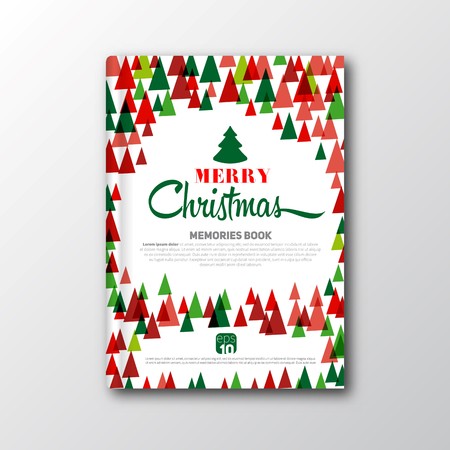 Christmas retro vintage book cover or flyer templateのイラスト素材