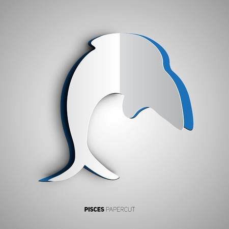 Pisces Papercutのイラスト素材