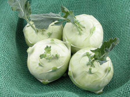 organic kohlrabi from the farmers market close-upsの写真素材