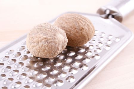 close-ups of nutmegsの写真素材