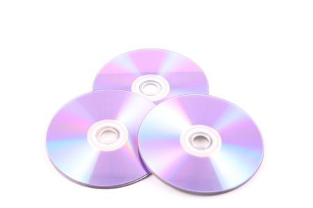 lots of CD isolated on whiteの写真素材