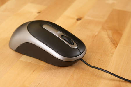 close-ups of computer mouse on deskの写真素材