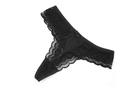 black and sexy underwear isolated on white