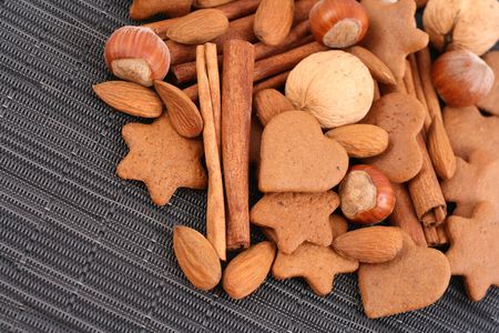 delicious cookies - gingerbreads and some sweetmeatsの写真素材