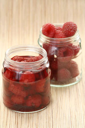 homemade preserved - raspberry syrup - alternative medicine