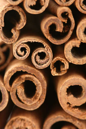 background of cinnamon sticks - food and drinkの写真素材