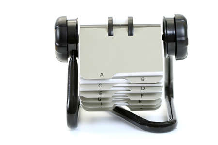 traditional business card holder on whiteの写真素材