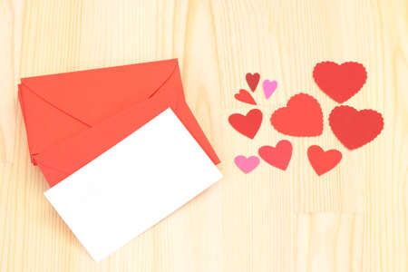 empty paper with heart and envelope
