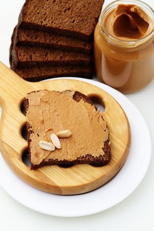 sandwich with peanut butter - food and drink