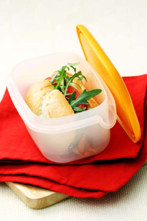lunch box with delicious bun - food and drinkの写真素材