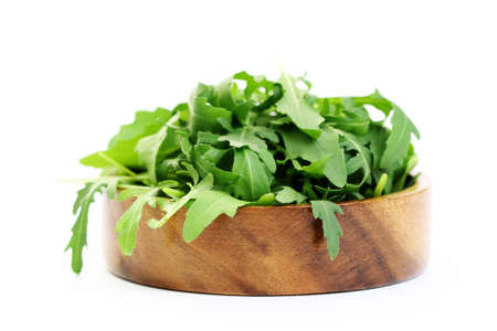 fresh rucola isolated on white - food and drinkの写真素材