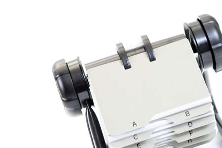 traditional business card holder on whiteの写真素材