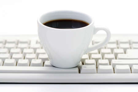 cup of coffee at work - coffee breakの写真素材