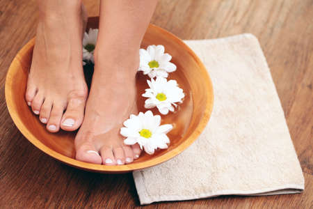 relaxing bath for feet - beauty treatmentの写真素材