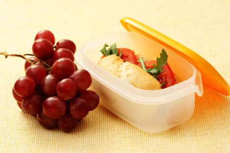 lunch box with delicious bun - food and drinkの写真素材