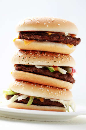 stack of hamburgers - food and drinkの写真素材
